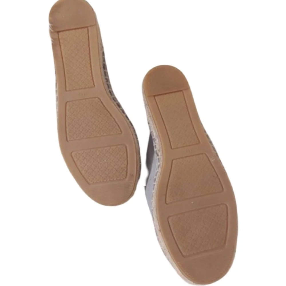 TORY BURCH Gray Suede Espadrille Mules Slides 5M - Picture 8 of 11